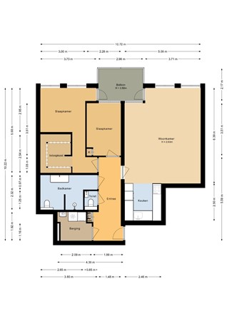 Floorplan - Zuiderzeeboulevard 25, 3751 HC Bunschoten-Spakenburg